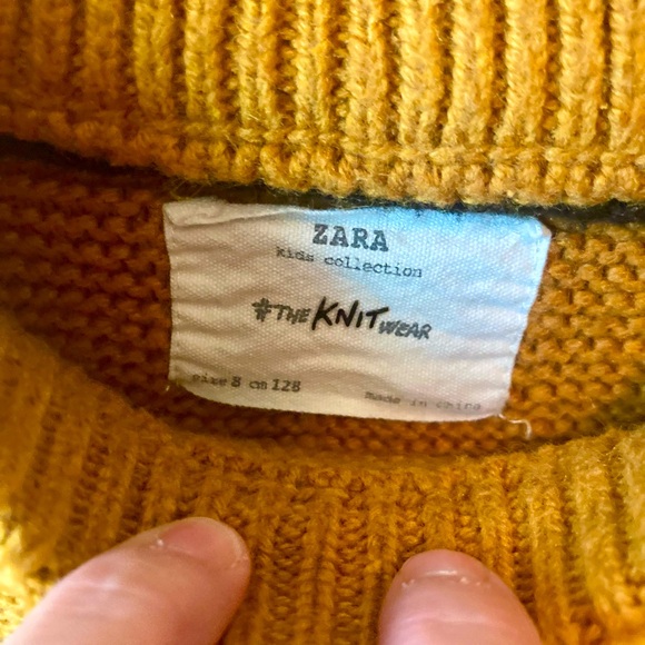 Zara Kids Wool Blend Crewneck Sweater Size 8 - Picture 3 of 8